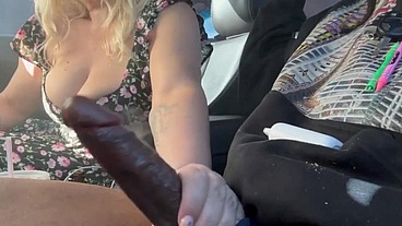 I got caught giving a blowjob in the car