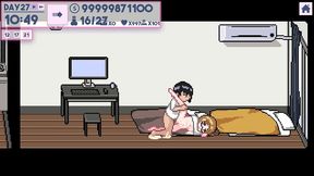 apartmentstory [pornplay hentai game] ep.4 this married woman is cheating while her husband is resting in the same room