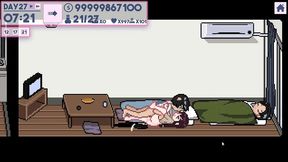 apartmentstory [pornplay hentai game] ep.4 this married woman is cheating while her husband is resting in the same room