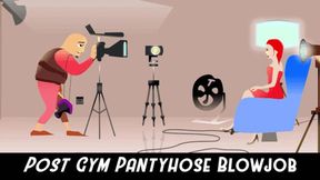 Evangelines Post Gym Pantyhose Blowjob