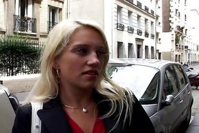 Sexy Blonde Slut From France Getting Her Asshole Stretched