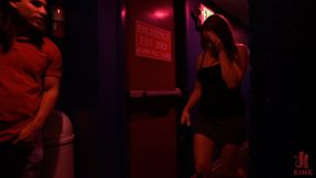 What would happen if 2 hot girls wandered into a sex store  with glory holes?  Pretty much this