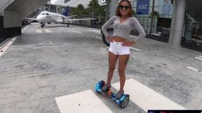 Thai swinger: Hoverboard fun with bustyAsian gal at home (Cherry Lee)