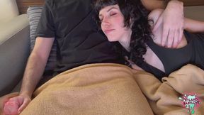 Surprise Couch Blowjob