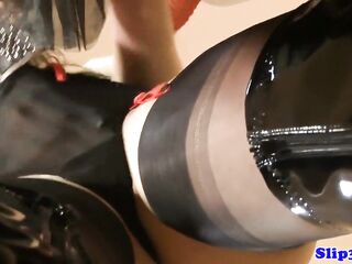 Pussylicked teen drilled by oldman in FFM threesome