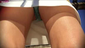 Sexy Panties Under the Short Dress.