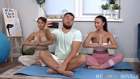 Foul-mouthed beauties Jennifer Flex & Mary Frost - Yoga Instructor Teases Threesome Seduction Frenzy