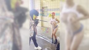 Curvy bitches mistreated by cruel clown in pervy sex compilation