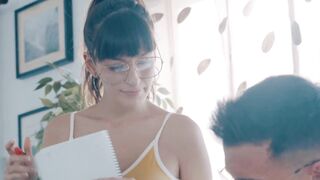 Big Boobed Hispanic Secretary wants to bang her boss