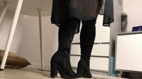 Sexy boots teasing!