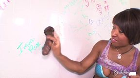mocha hunk prince yahshua s dick through a glory hole for imani rose!