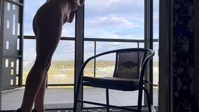 Balcony Wide Open - Solo Masturbation