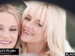 BLACKED Nasty Golden-haired Chloe Rose Shares Her BF's BBC With Hawt Bestie Riley Star