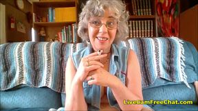 Exciting Granny with Short Curly Hair and Glasses has Teenage