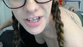 Pony Tails and Big Black Vibator . She Talks About How It Feels.