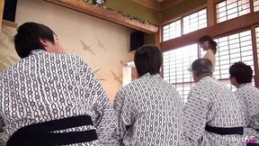 Unrestricted Group Fuck Session with 4 Girls and Older Men