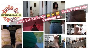 KITTY CAT CATURDAY HAPPY BDAY WAKE UP AND BACK TO THE PARTY PEE W WEIGH IN