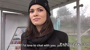 Hot Hungarian Babe Deepthroats in Public