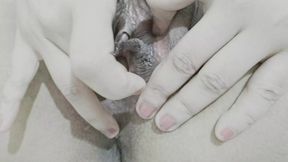 Pussy and peehole fingering