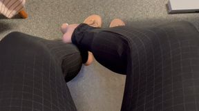 POV Black Tights Muscle Control Barefeet