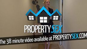 Blonde MILF realtor earns creampie for hard work in the South