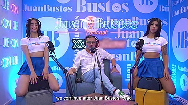 Hot LATIN STEPSISTERS riding the FUCK MACHINE together on JuanBustosPodcast