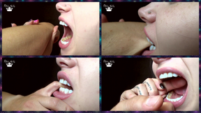 Hard Biting of male Fingers and Arm Film 2 Mouth and teeth fetish! Vore fetish!