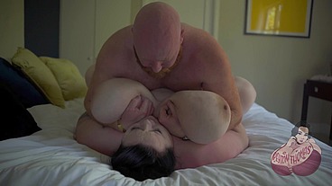 BBW fucks big white cock