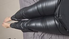 Crushing Him Under My Ass in Black Leather Pants - Faster Download (HD 1080k)