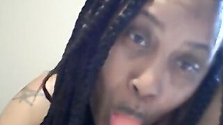 BBW Solo Female Plays with Dildo - Nasty Deep Throat