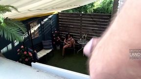 She relishes it al fresco & his rod hardens