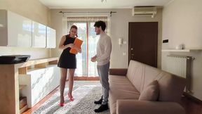 Realtor Fucked Rough for Property Sale, Face Cumshot (Italian Amateur)