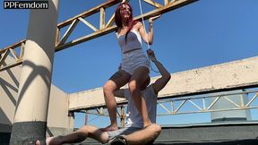 public bdsm humiliation with carefree goddess sofi