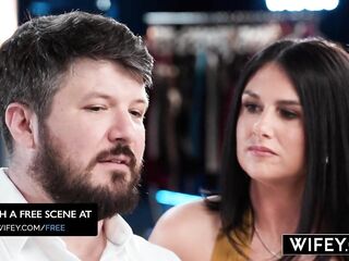 WIFEY Hubby Watches As His Lustful Wife Sienna Rae Gets Double Permeated In Front Of Him