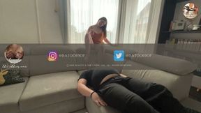 foot fetish, face sitting, face riding to orgasm