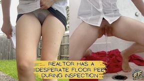 Realtor has a desperate floor pee during inspection