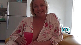Blond hair Brianna Beach -  mom I have erection