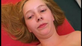 Teen blonde's debut threesome - raw, aggressive, multiple partner sex fest - explicit!
