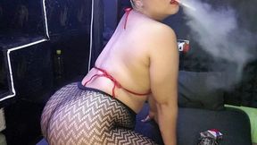 2 corks on a PVC bra and Stocking