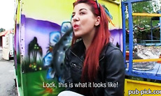 Red hair Eurobabe Sophia paid for sex