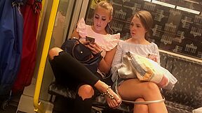 Cute Amateur College Babes Caught On The Subway In Their Sexy Flip-flops