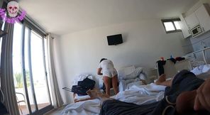 I Spy on My Busty Friend in Pajamas and It Ends in POV Cuban Blowjob