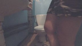 Bloated belly, newspaper reading, ass explodes, belly massage