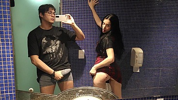 After the party I fucked the hot ass in the motel bathroom!