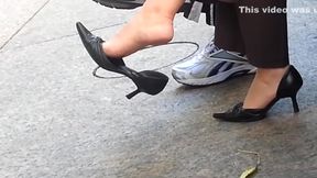 Candid shoe dangle 1
