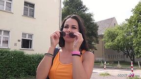 Outdoor Amateur Anal: Jessy Jey Gets Roughly Fucked on Street Casting