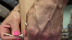 Pink Shorts High Heel Shopping