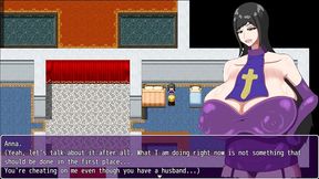 holy mother of god [ cuckolding hentai game pornplay ] ep.8 wife outdoor cheating blowjob while her husband fight the monsters