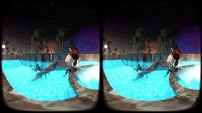 Private Pool Party with Tinies - Part 3 - (3D-180 VIRTUAL REALITY)