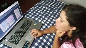 my lazy wife refused to suck my hard cock - i cumed tricky for her!